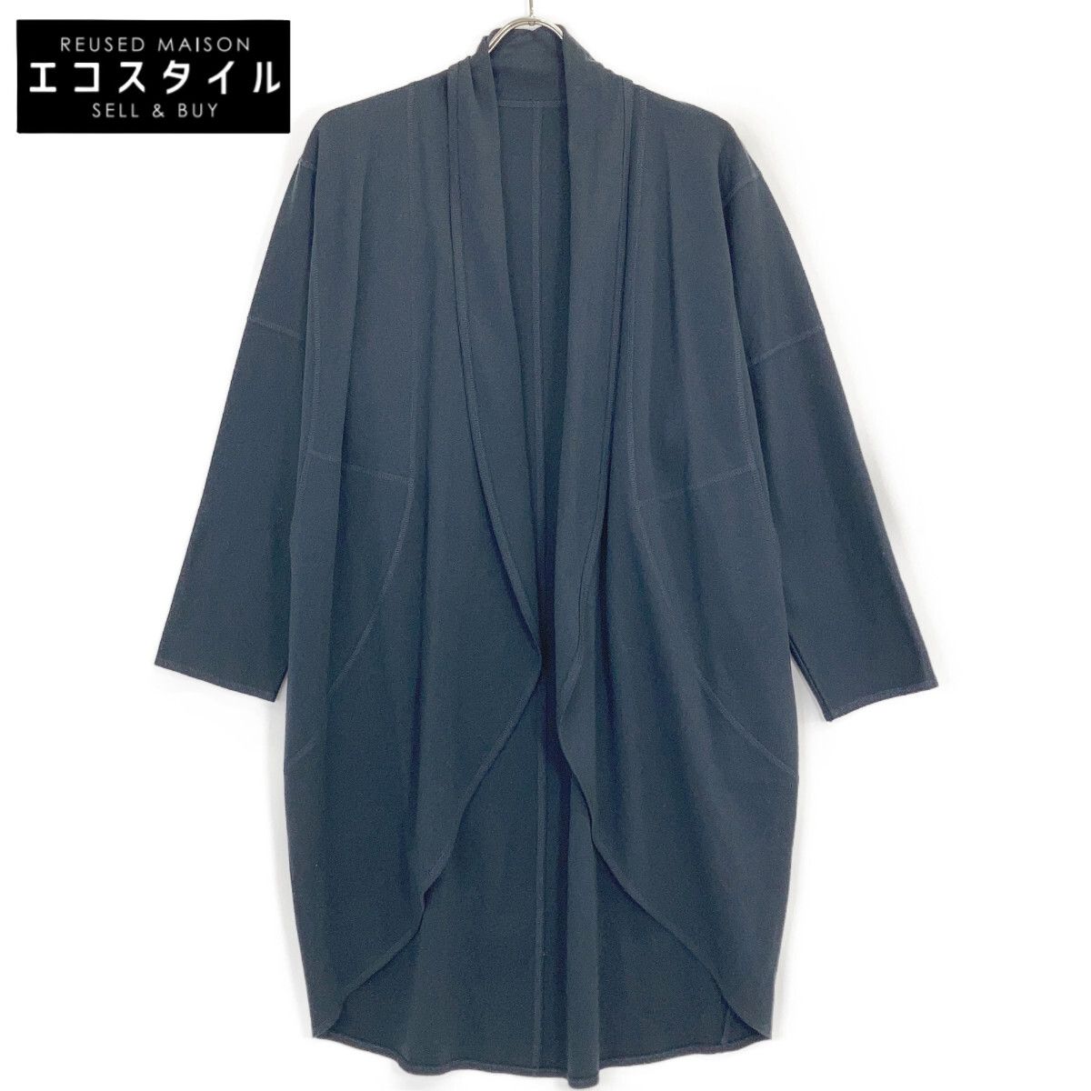 JURGEN LEHL ヨーガンレール ﾈｲﾋﾞｰ ｼﾙｸ×ｺｯﾄﾝ ﾛﾝｸﾞｶｰﾃﾞｨｶﾞﾝ - メルカリ