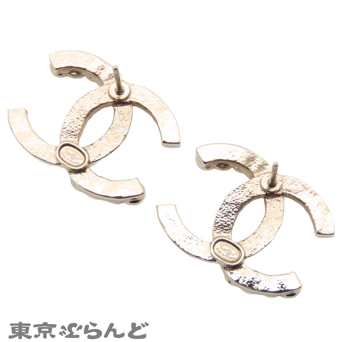 シャネル CHANEL ピアス ゴールド メタル ラインストーン ココマーク