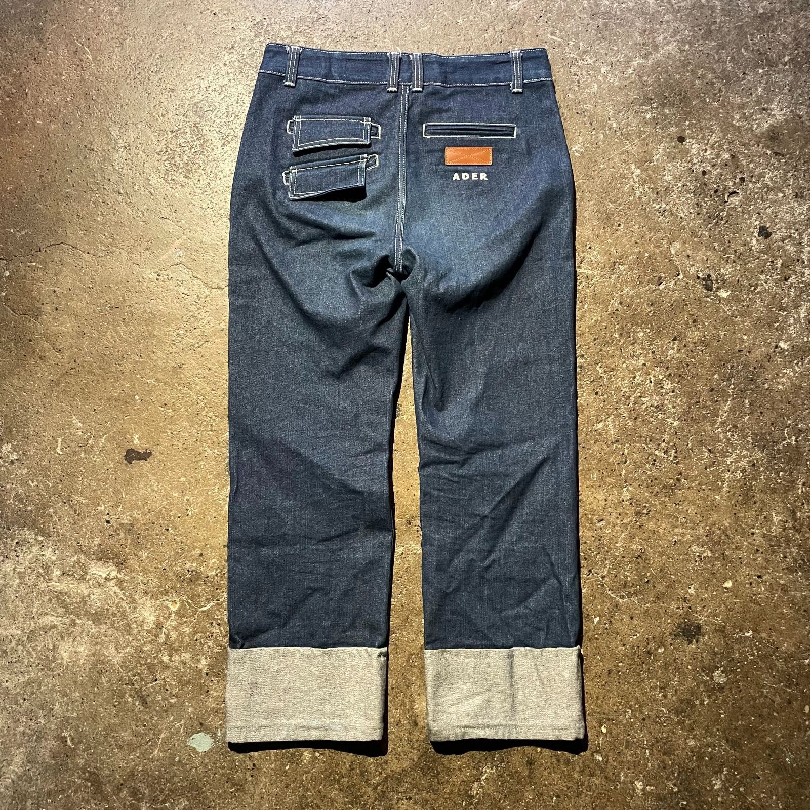 ADER ERROR ロールアップ デニム パンツ アーダーエラー ジーンズ ロゴ 