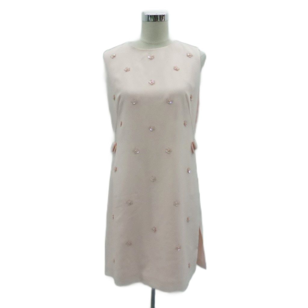 【新品未着用】TED BAKER 膝丈ワンピース サイズ3 テッドベーカー TED BAKER ワンピース ひざ丈 3 L ピンク ノースリーブ