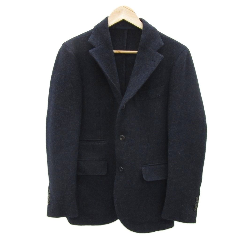 シップス SHIPS テーラードジャケット シングルボタン 46 S ネイビー