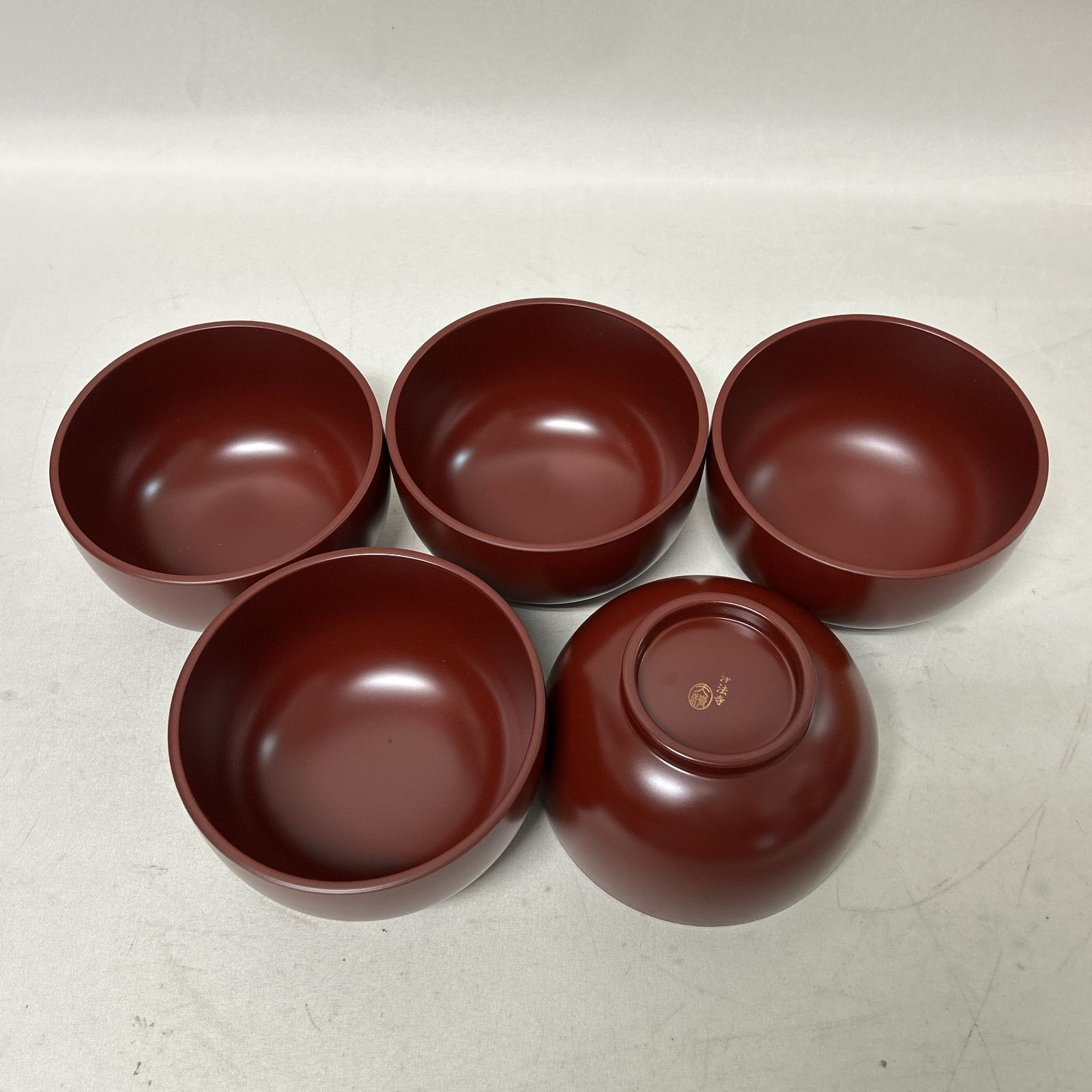 浜館68-665] 浄法寺塗 大椀 多用椀 浄法寺椀 漆器 大精 5個セット ※箱