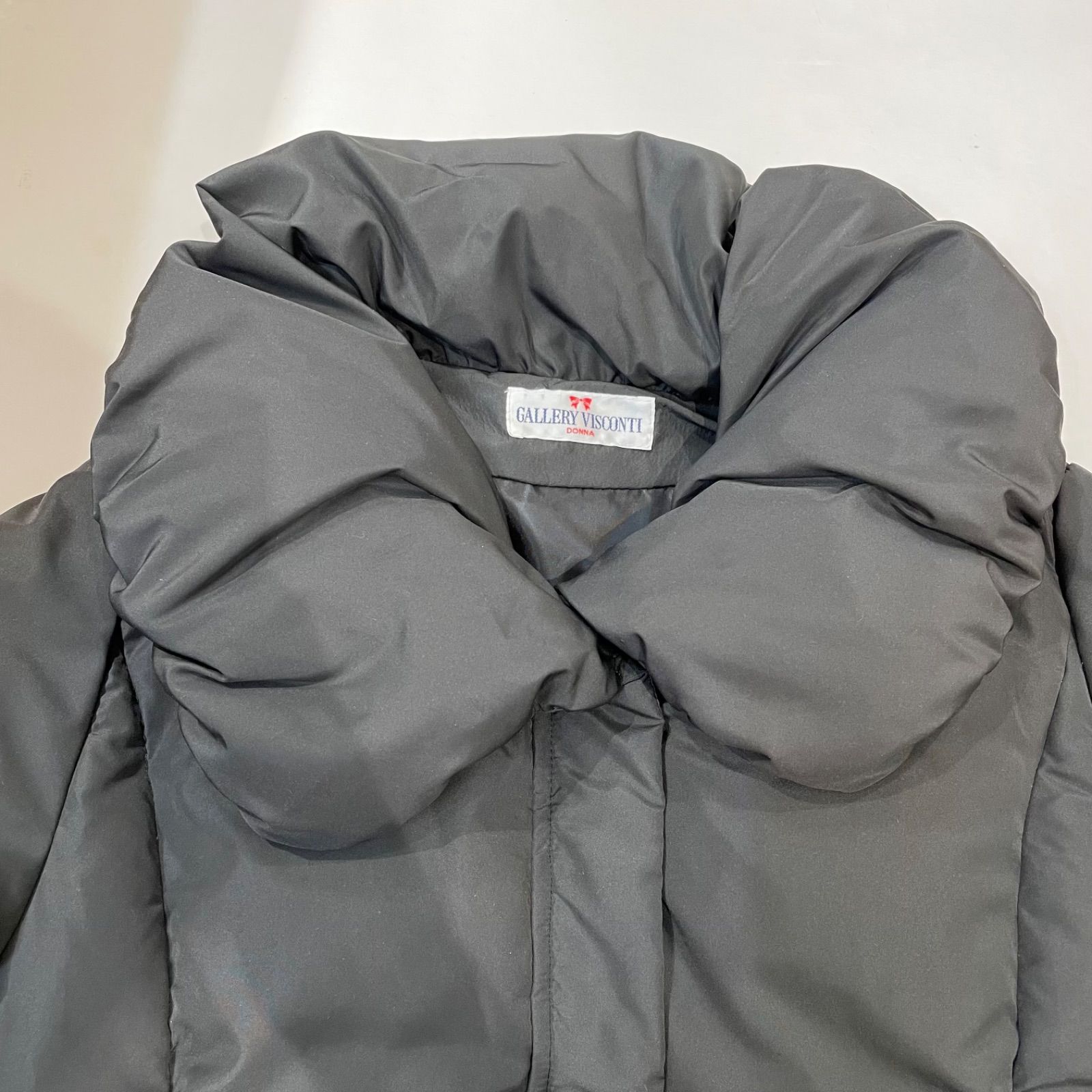 ギャラリービスコンティ GALLERY VISCONTI ダウン フェザー GALLERYVISCONTI ギャラリービスコンティ リボン付レースダウンコート