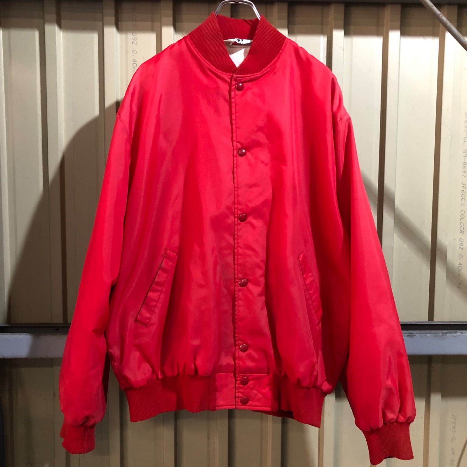 1330 Leader Sportswear ナイロンスタジャン レッド XL リーダー 