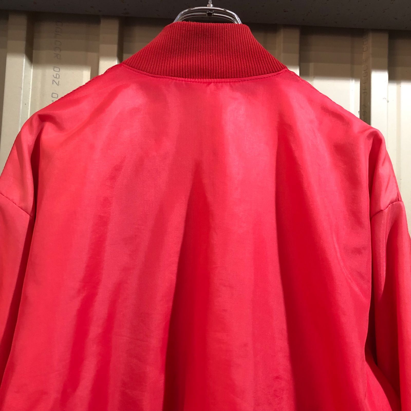 1330 Leader Sportswear ナイロンスタジャン レッド XL リーダー 