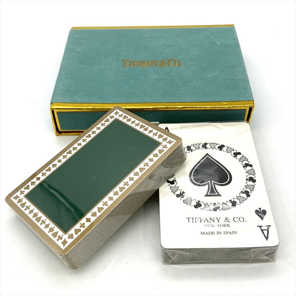 ティファニー Tiffany&Co. トランプ スズラン柄 無地グリーン柄 2
