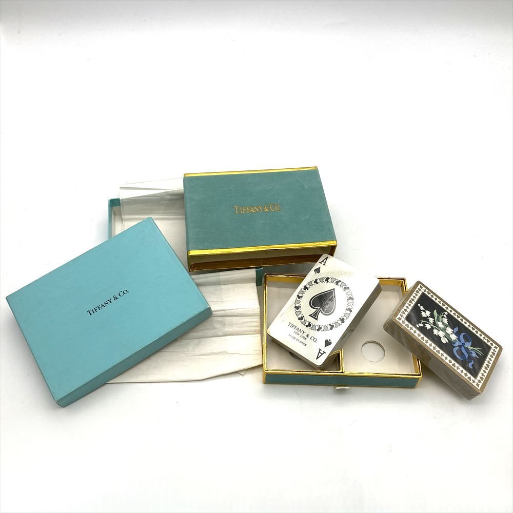 ティファニー Tiffany&Co. トランプ スズラン柄 無地グリーン柄 2