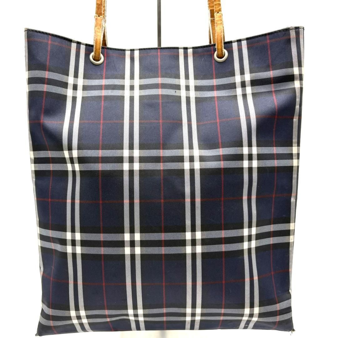 バーバリー ロンドンチェック ビジネスバッグ 2way A4可 ネイビー PVC
