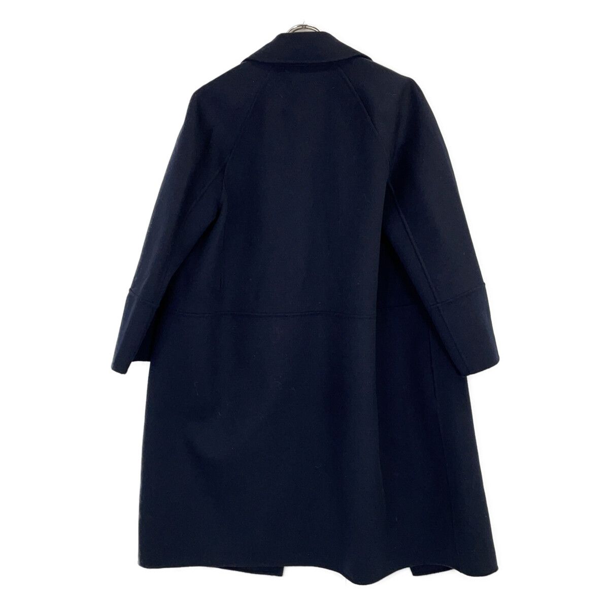 S MaxMara エスマックスマーラ 【Cucito A Mano】ﾈｲﾋﾞｰ ﾋﾟｭｱｳｰﾙ ﾗｯﾌﾟ