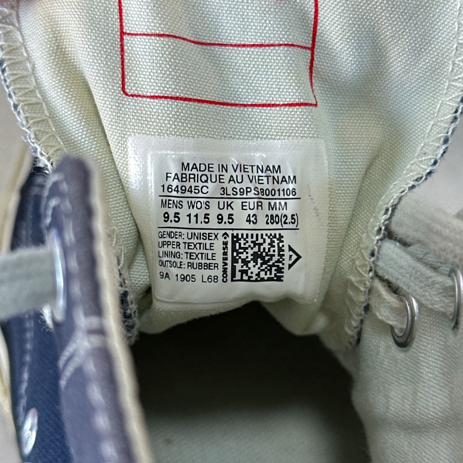 日本未発売】CONVERSE CT70 ネイビー ハイカット UK9.5 28.0cm 