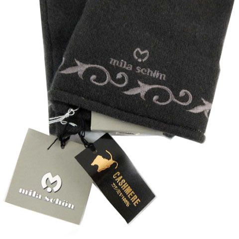 ミラショーン mila schon カシミヤ手袋 グローブ ハイゲージ ロゴ刺繍