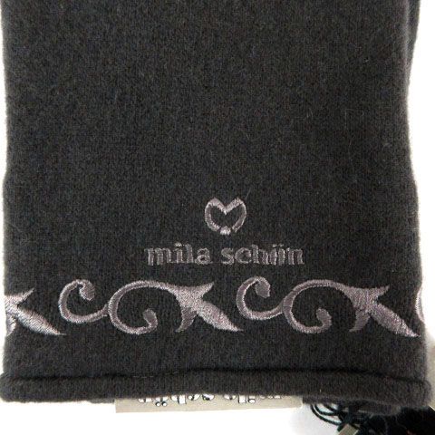 ミラショーン mila schon カシミヤ手袋 グローブ ハイゲージ ロゴ刺繍