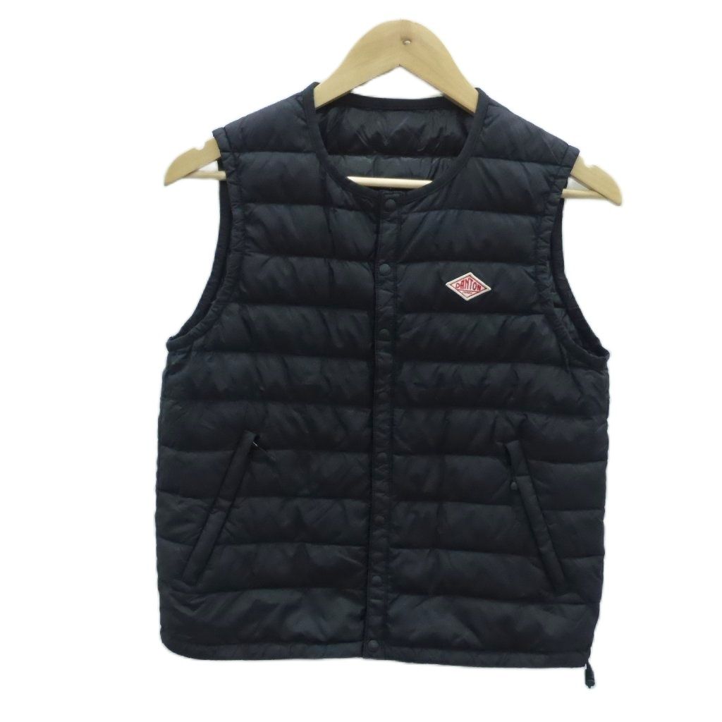 DANTON24年製インナーダウンベストMメンズブラック黒ダントン B:MING by BEAMS（ビーミング by ビームス）DANTON / メンズ クルー