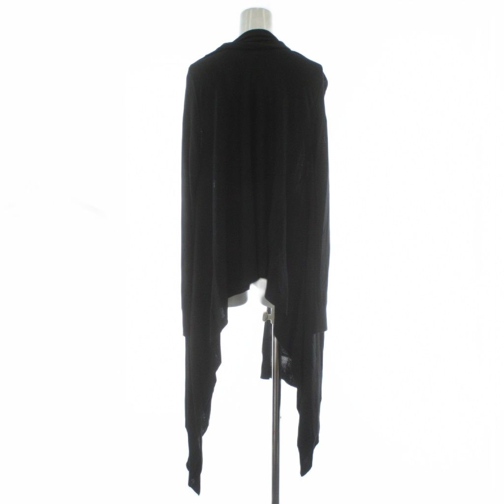 ダナキャランニューヨーク DKNY ロングカーディガン 絹 シルク S 黒