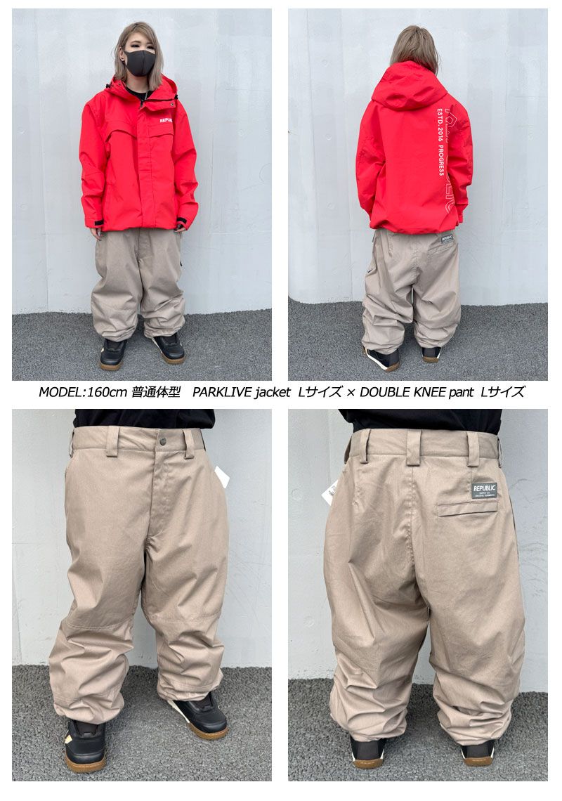 REPUBLIC 24-25 スノボウェアージャケット 黒 XL 上下セット レ