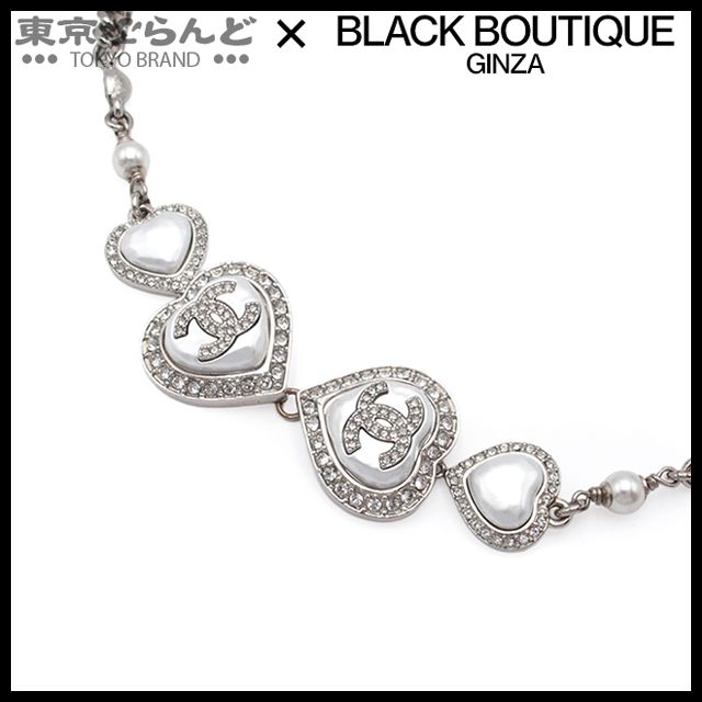 シャネル CHANEL ネックレス ハート チョーカー ココマーク シルバー
