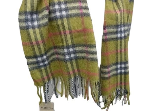 BURBERRY バーバリー マフラー ノバチェック ライトグリーン マルチカラー カシミヤ100％ ユニセックス 新品未使用展示品【本物保証】 BURBERRY バーバリー マフラー ノバチェック ライトグリーン マルチ
