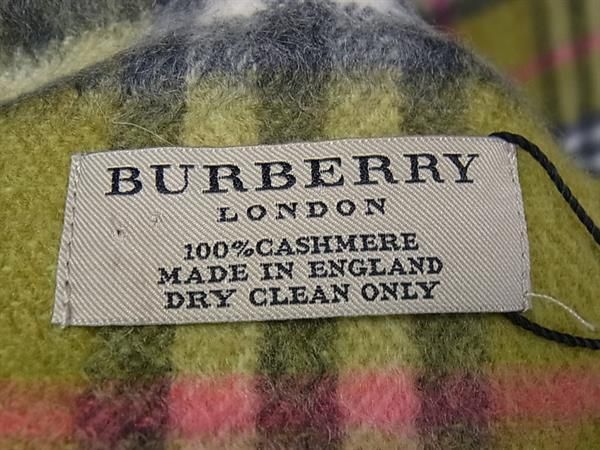 BURBERRY バーバリー マフラー ノバチェック ライトグリーン マルチ