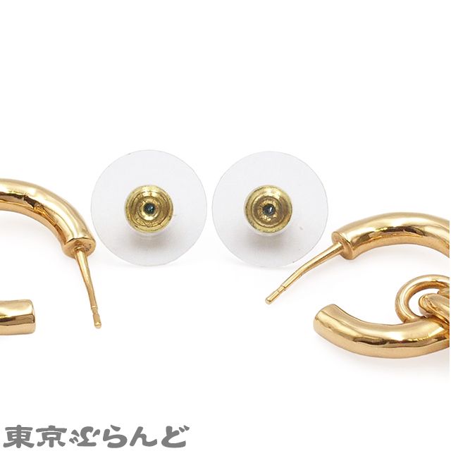 シャネル CHANEL ピアス ドロップ ゴールド メタル ラインストーン