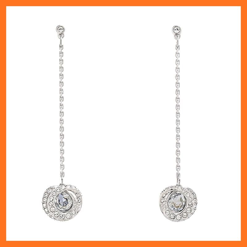【新品】 スワロフスキー SWAROVSKI 2022SS ピアス ジェネレーション Generation ドロップピアス シルバー×クリア 5636515 [並行輸入品] 0