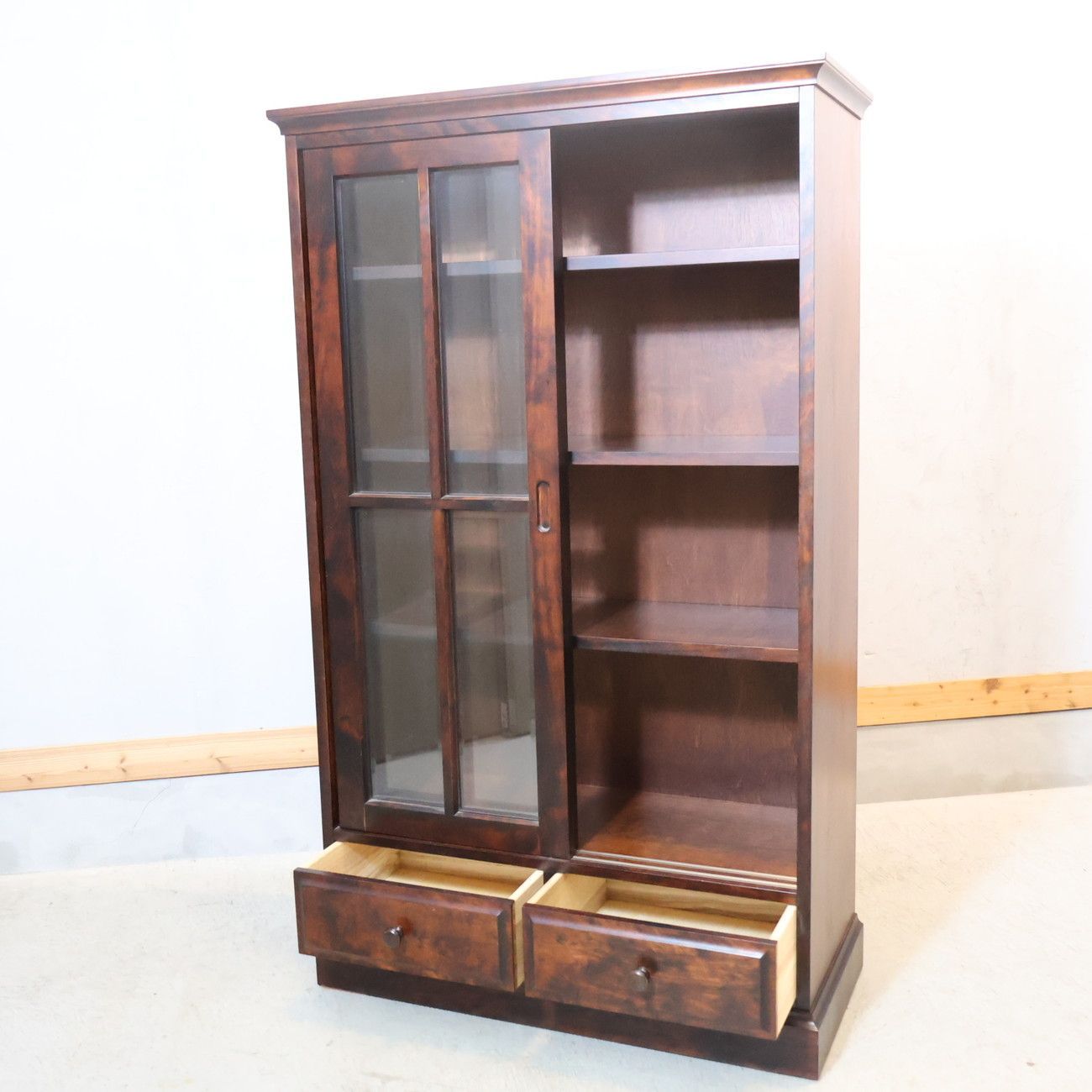 HOKUMIN 北海道民芸家具 樺材無垢 本棚 天然木 収納家具 和モダン