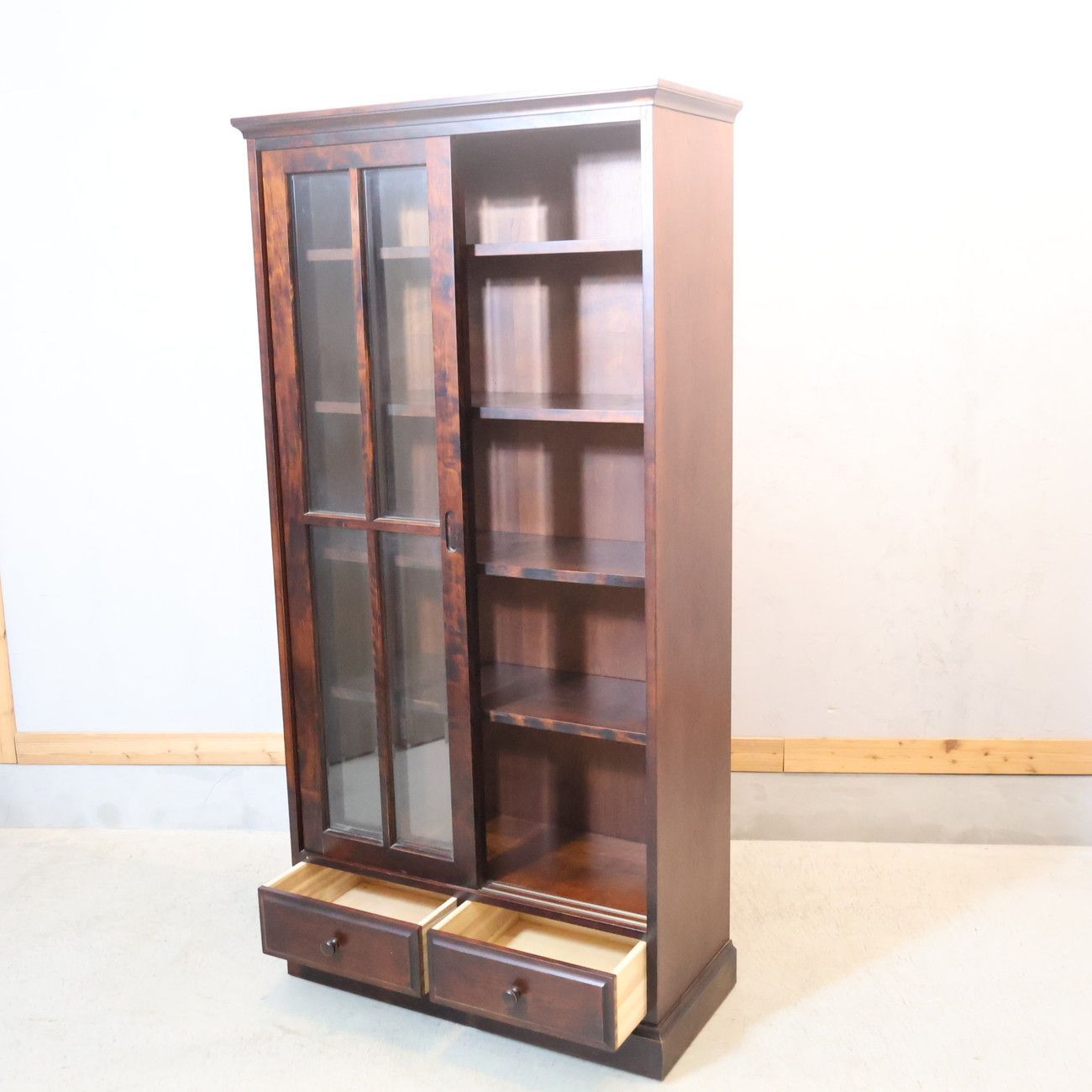 HOKUMIN 北海道民芸家具 樺材無垢 本棚 天然木 収納家具 和モダン