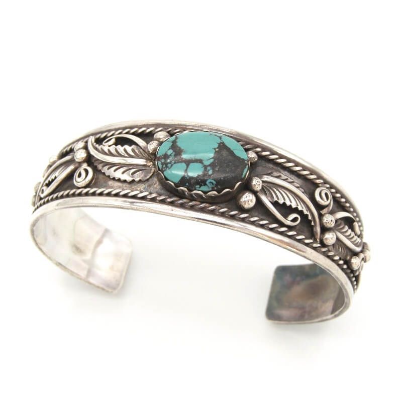 SAAD サード バングル ターコイズ リーフ ブレスレット SV925 メンズ