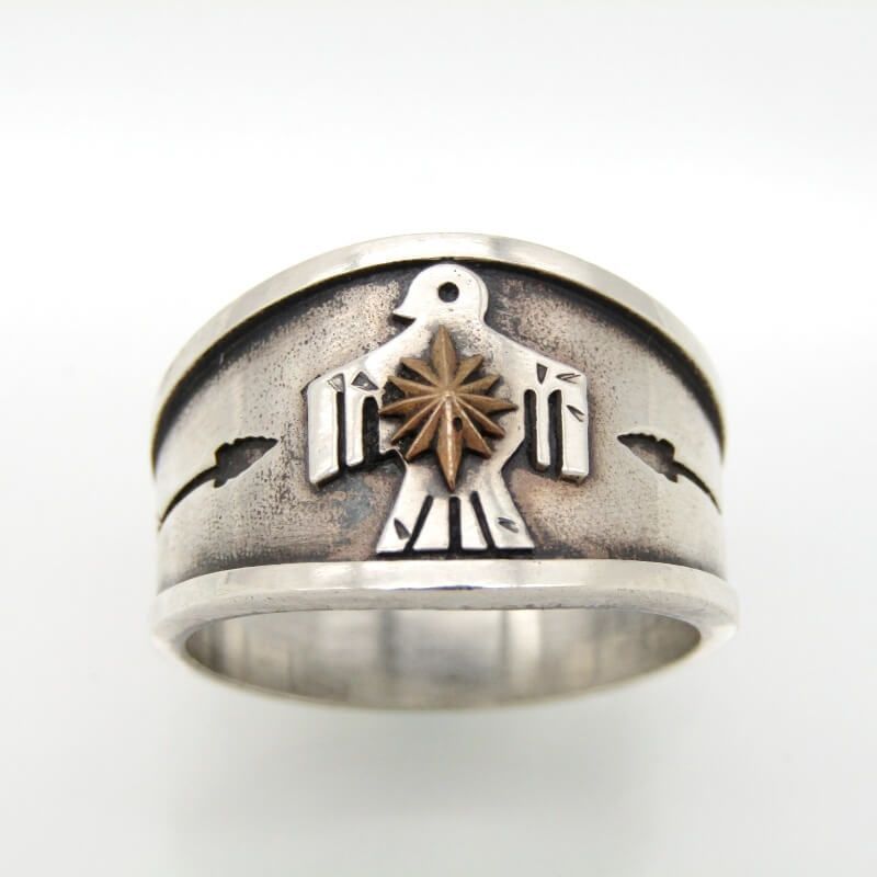 SAAD サード 太陽神 唐草 サン シンボル リング 指輪 8号 SV SAAD