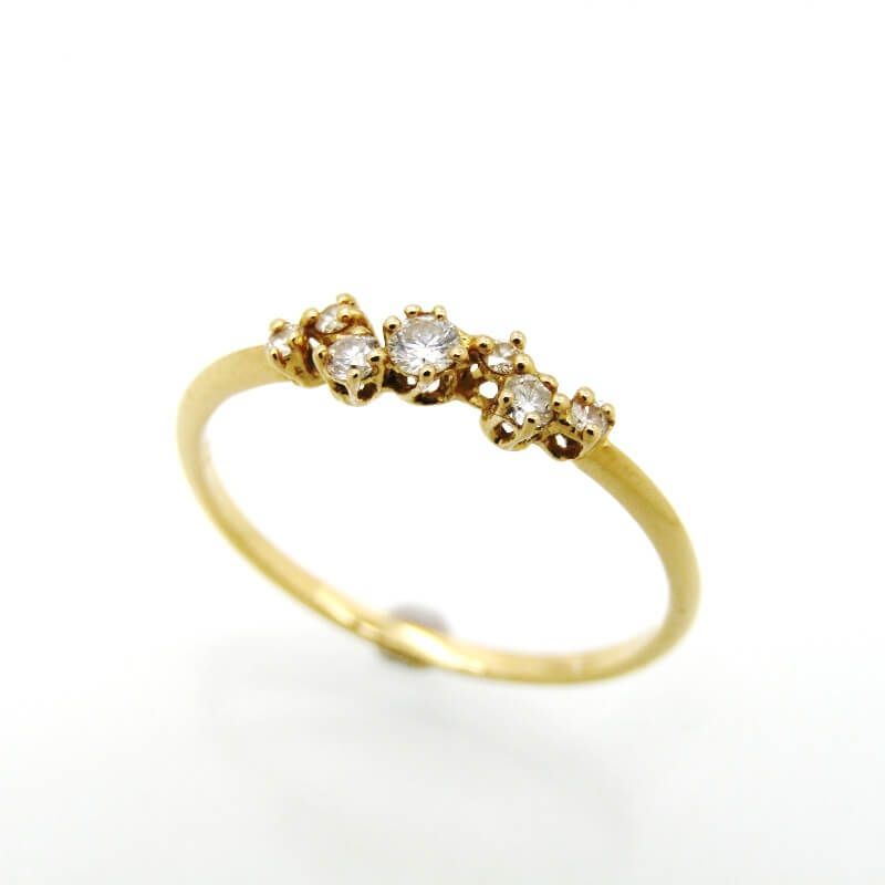 アーカー K18 BBリング ダイヤ AHKAH アーカー BBリング K18YG ダイヤモンド ビービー レディース