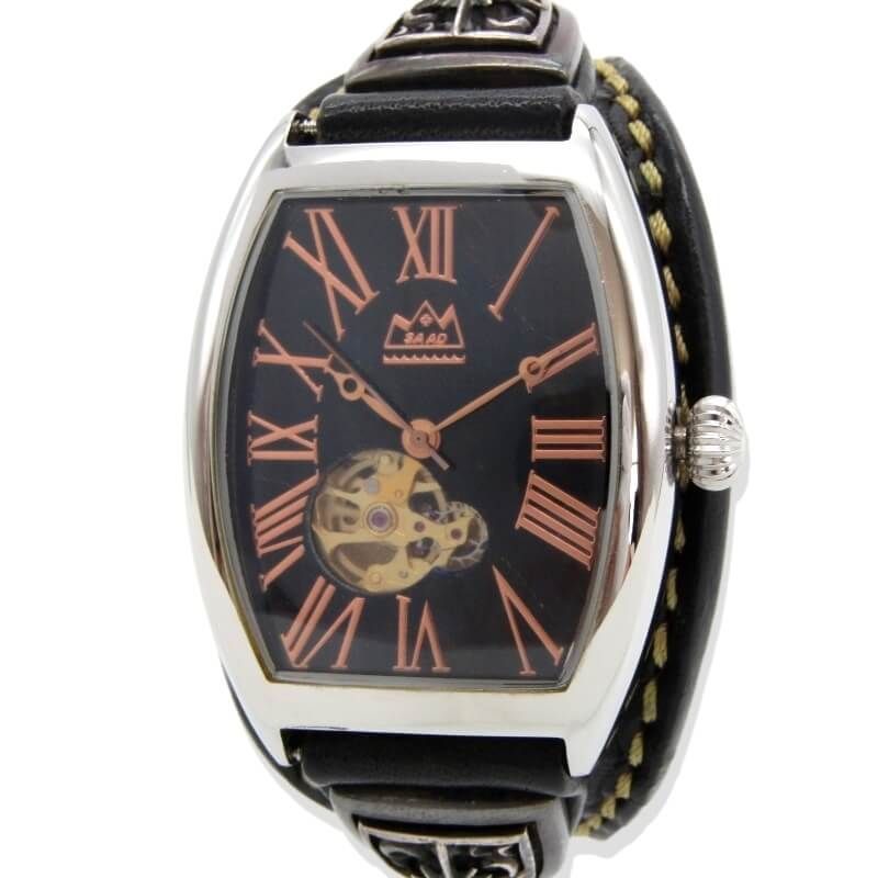 SAAD サード レザーウォッチ 腕時計 トノー 自動巻き MJSS-21 天然石