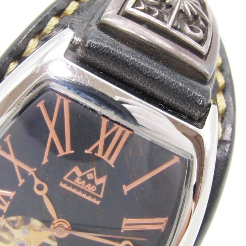 SAAD サード レザーウォッチ 腕時計 トノー 自動巻き MJSS-21 天然石