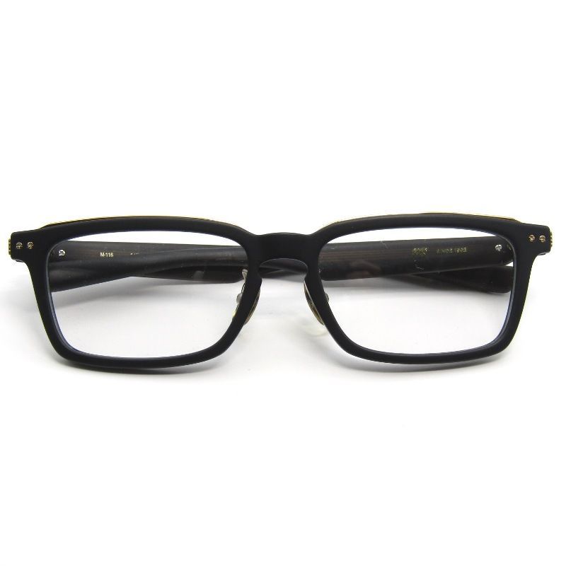 m*a様 999,9 M-151 48ロ21 140ブラックフレーム メガネ(度 999.9