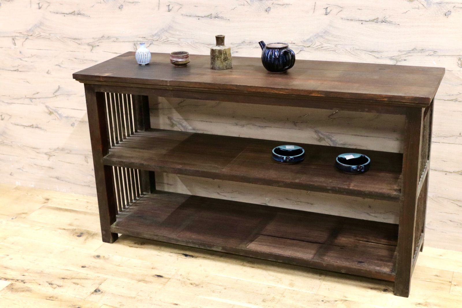 昭和レトロ サイドボード ヴィンテージ アンティーク ラック 棚 楽天市場】サイドボード キャビネット 北欧 無垢 アンティーク