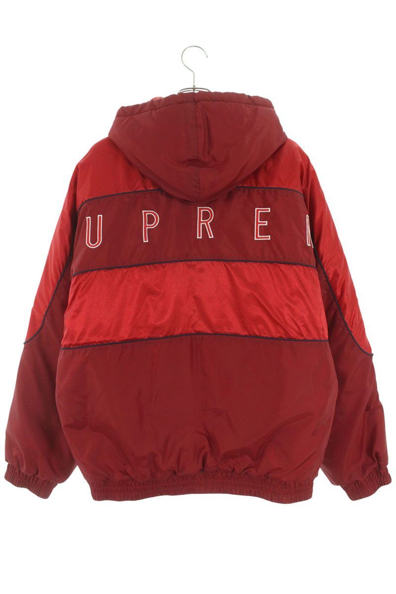 シュプリーム 19AW Sports Piping Puffy Jacket バックロゴパイピング