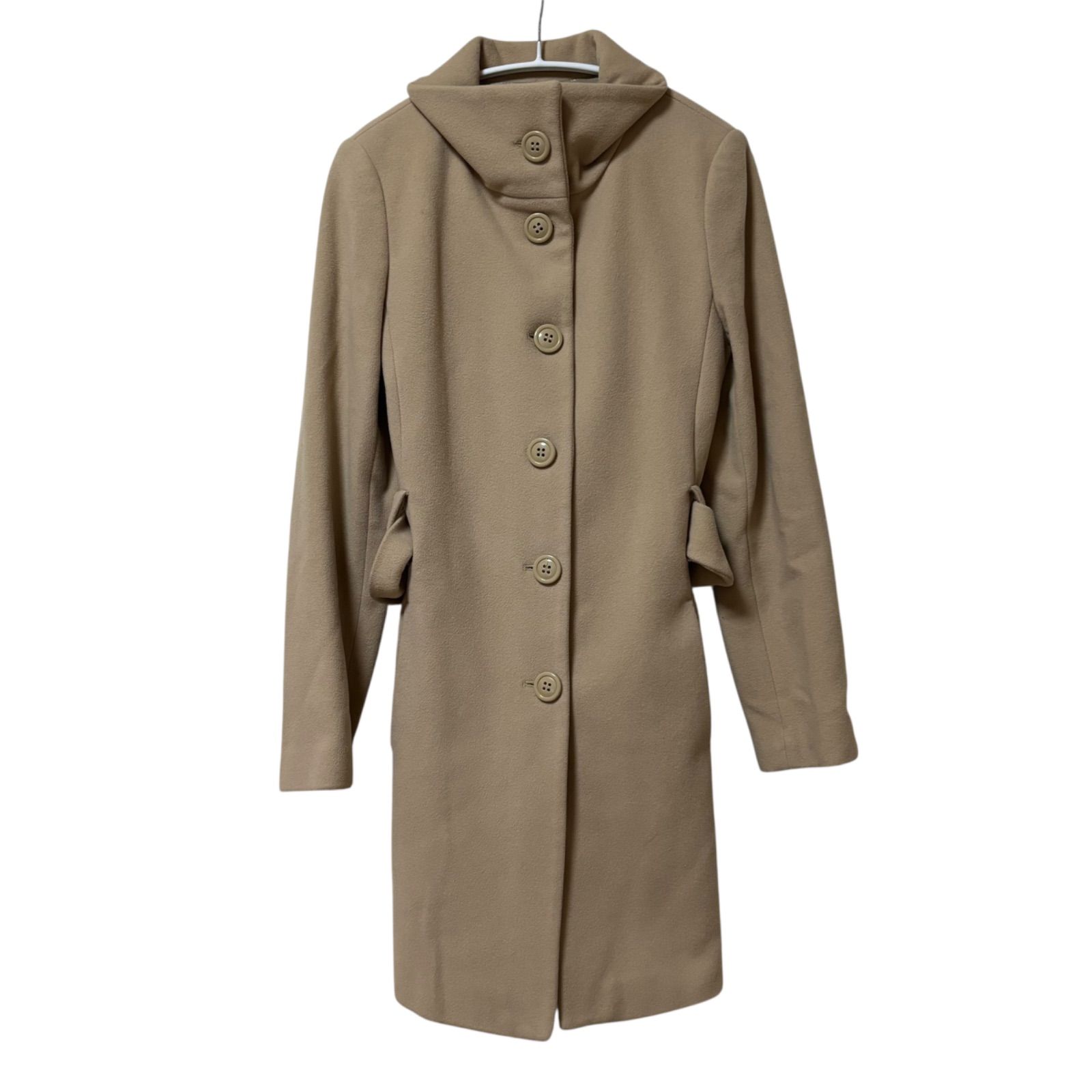 ZK37 ZARA BASIC ザラベーシック ロングコート ベージュ ウール混