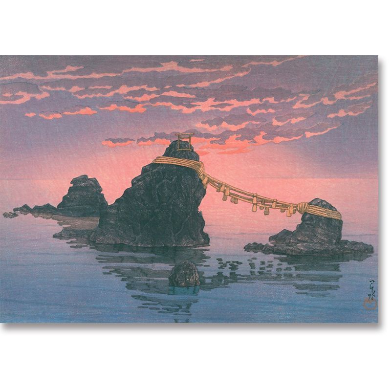 A2サイズ 川瀬巴水 ポスター 二見ヶ浦 風景画 旅情 和風 アート