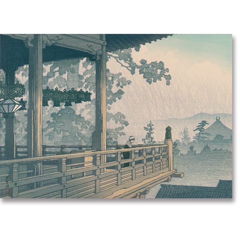 A2サイズ 川瀬巴水 ポスター 奈良二月堂 風景画 旅情 和風 アート