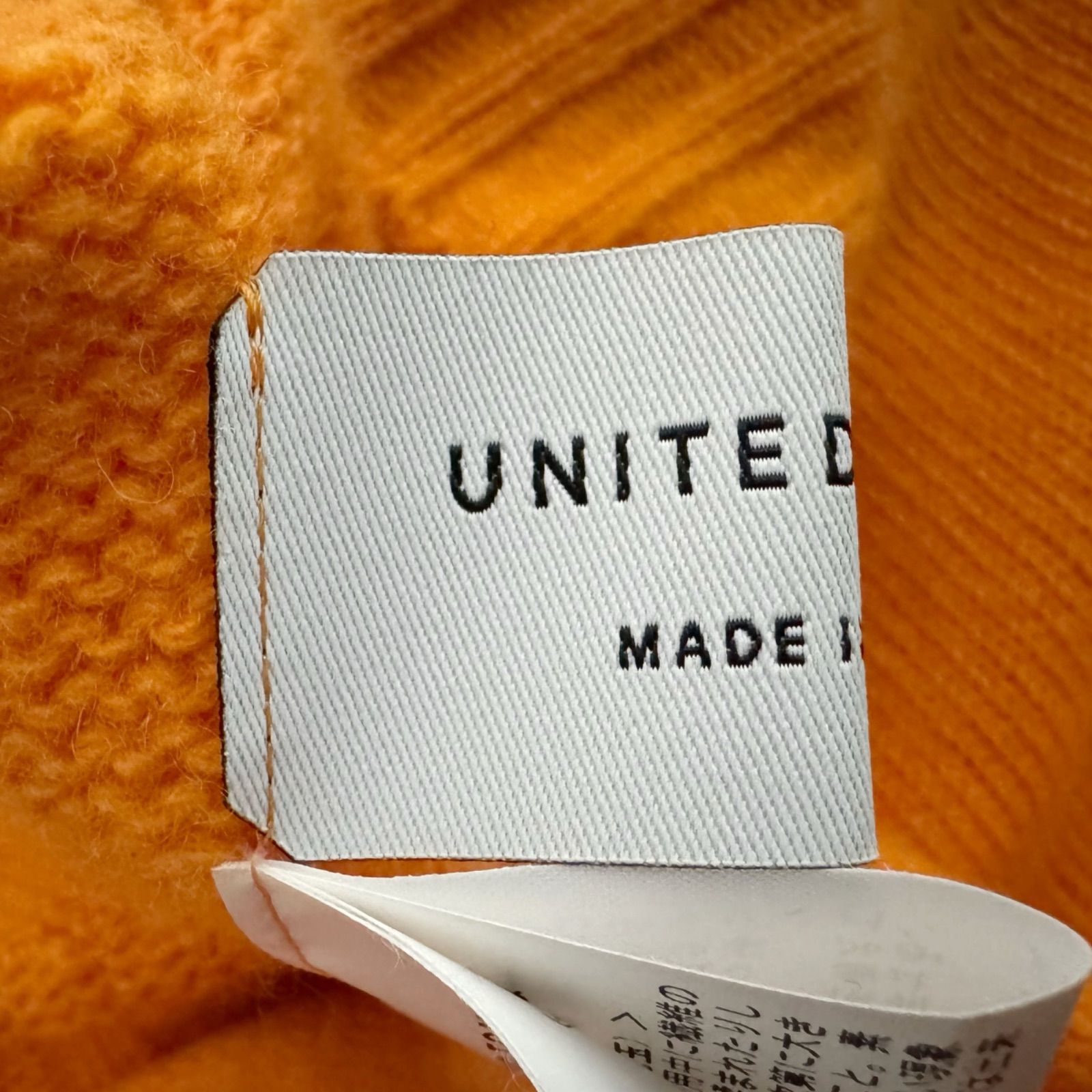 UNITED TOKYO ハイネック オーバーサイズ ニット オレンジ UNITED TOKYO ハイネック オーバーサイズ ニット オレンジ 【公式通販】