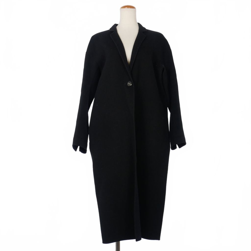 エンフォルド ENFOLD ウールリバー テーラードコート 36 黒 ブラック 1640