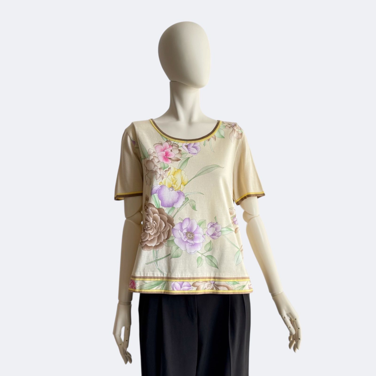 LEONARD レオナール アンサンブル 花柄 ベージュ 綿100 日本製 - メルカリ