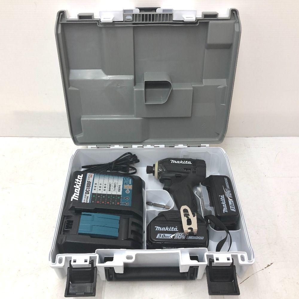 makita マキタ 18V 3.0Ah 充電式インパクトドライバ 黒 ケース・充電器