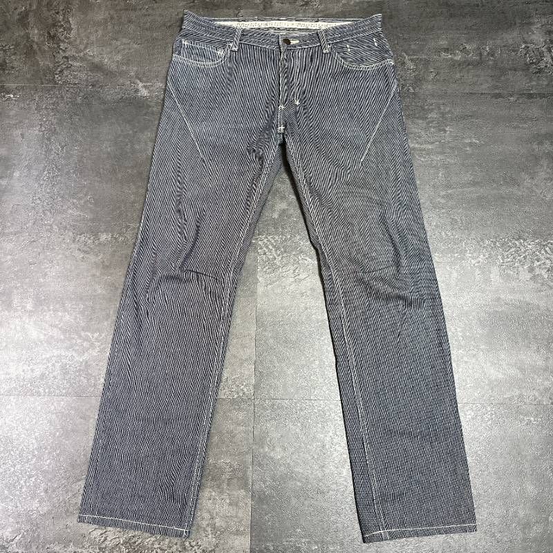 01SS Number (N)ine タイム期 宮下期 ストライプスラックス Archive Number (N)ine Musical Staff Pinstripe Pants Takahiro