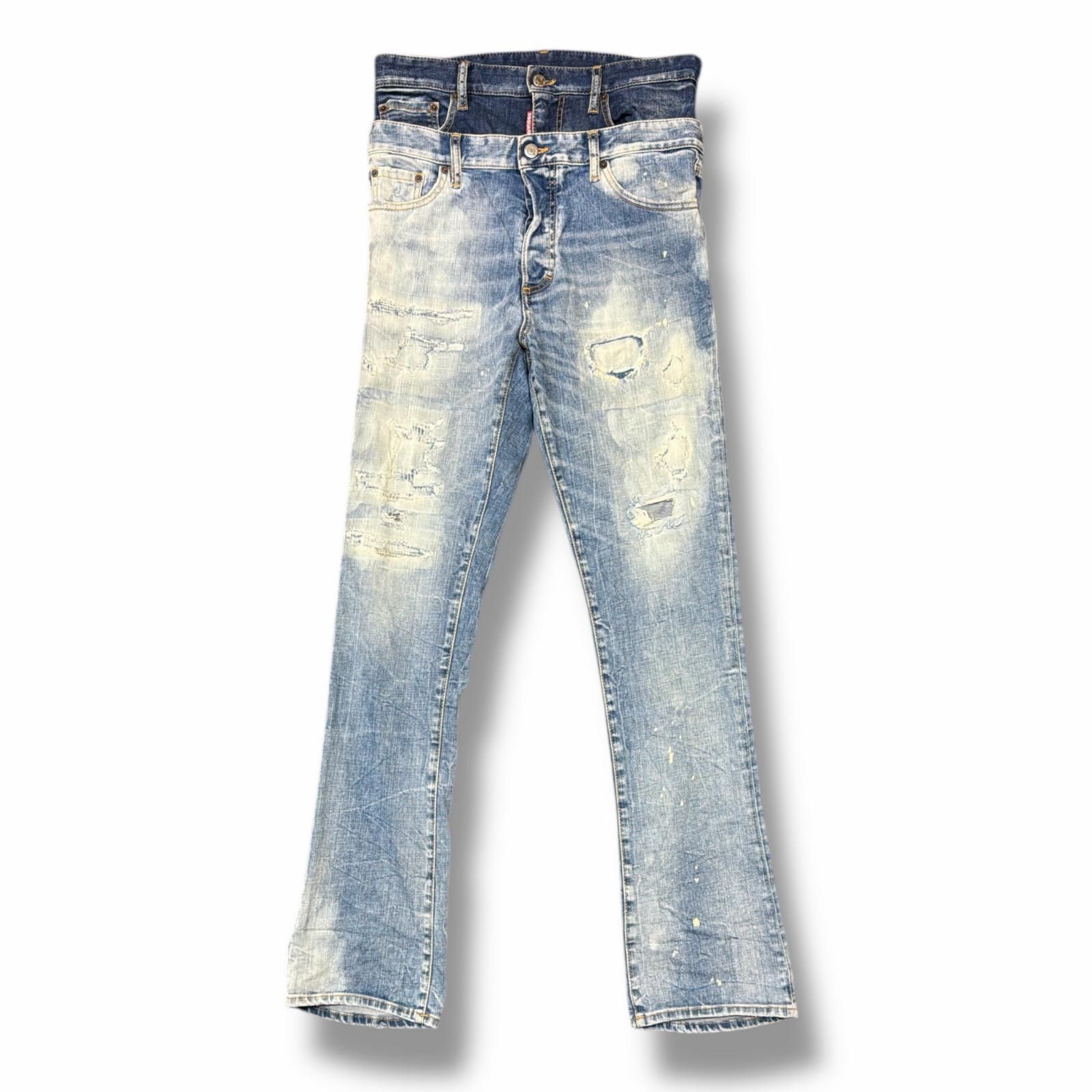 国内正規 DSQUARED2 SKINNY TWIN PACK JEAN ダブルウエスト スキニー 