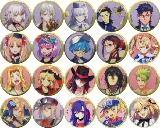 ピンズ・ピンバッジ・缶バッジ FGO 中古】バッジ・ピンズ(キャラクター) 全20種セット 「Fate/Grand Order