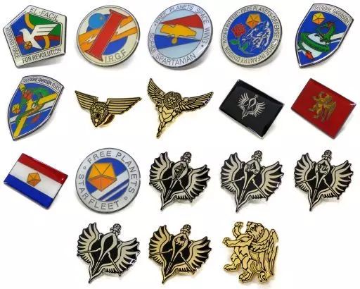 中古】バッジ・ピンズ 再生産版全18種セット 「銀河英雄伝説 ピンズ