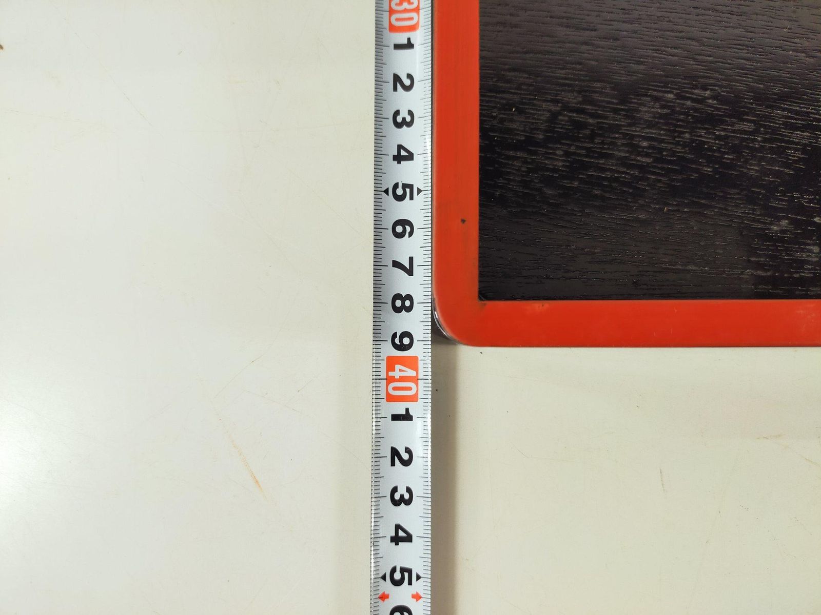 未使用・長期保管品】 業務用 木製 脇取盆 黒天朱 2尺 4枚セット W約