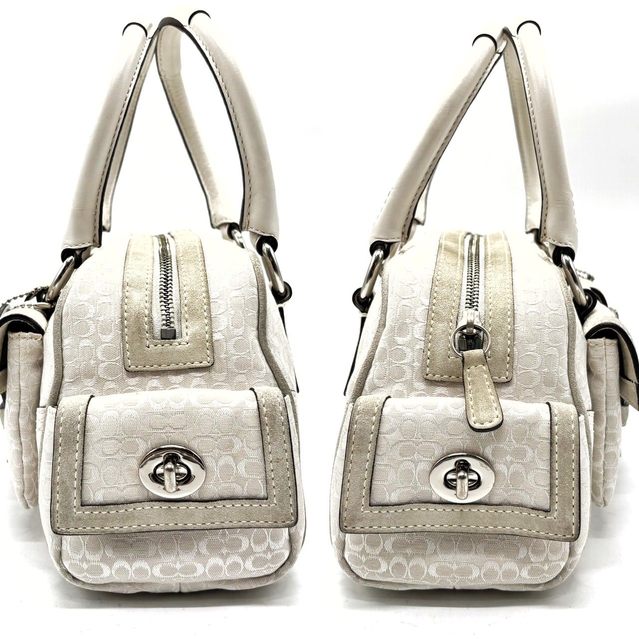 美品✨ COACH Y2K soho signature black canvas leather unisex コーチ