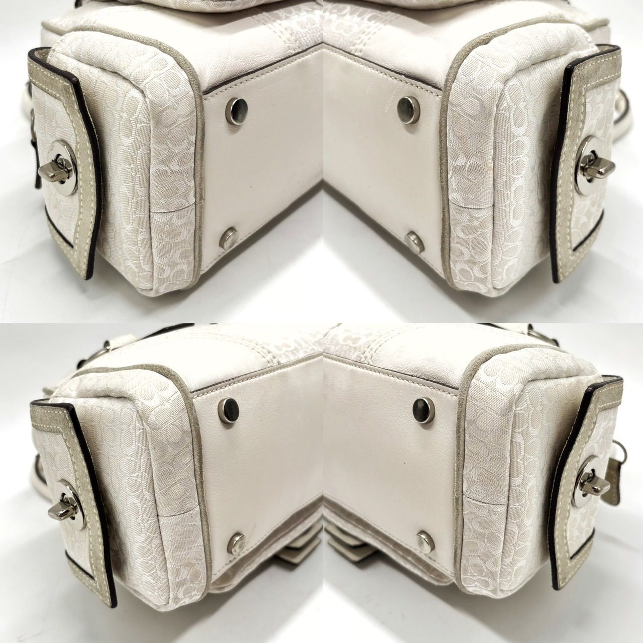 美品✨ COACH Y2K soho signature black canvas leather unisex コーチ