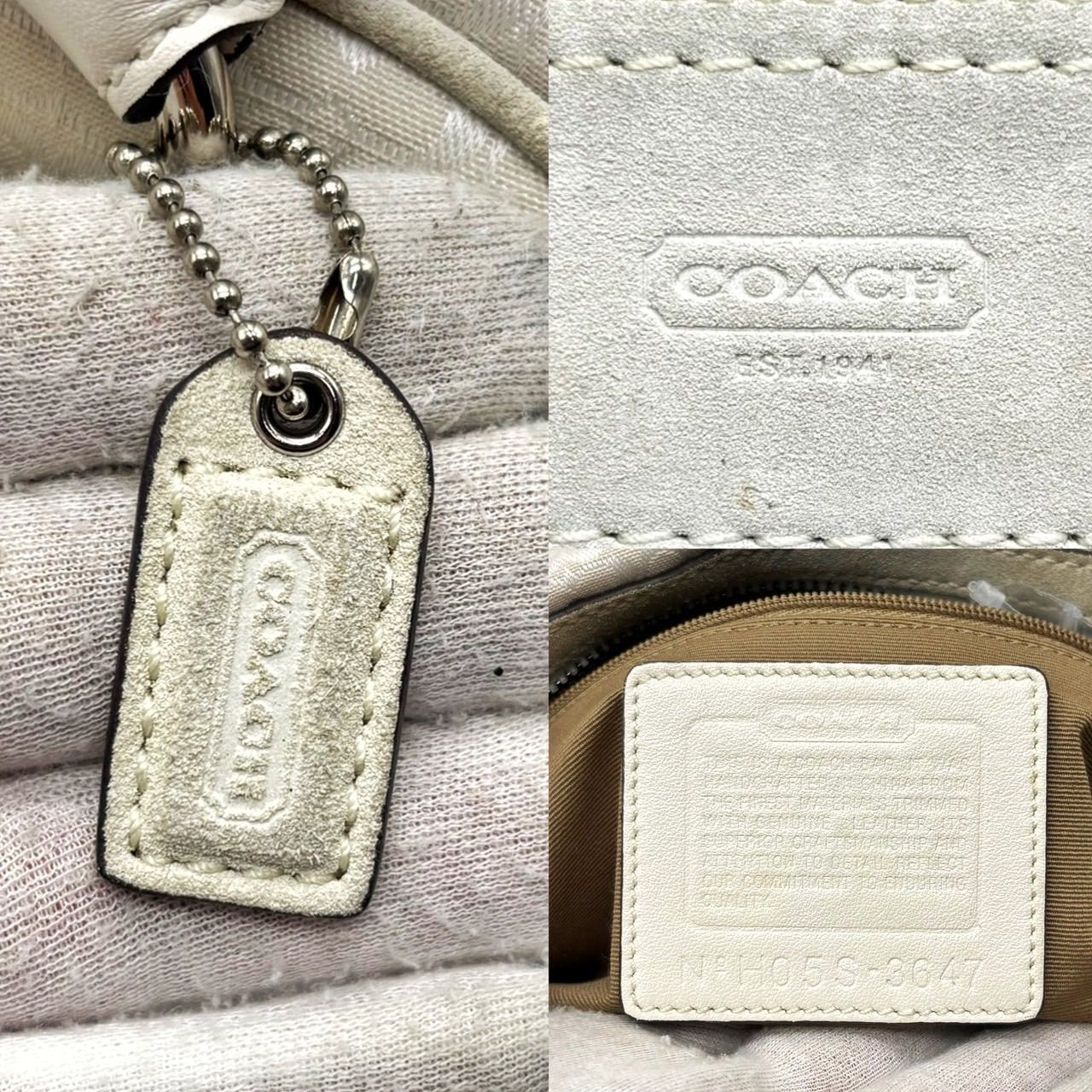 美品】 COACH Y2K soho signature black canvas leather unisex コーチ 