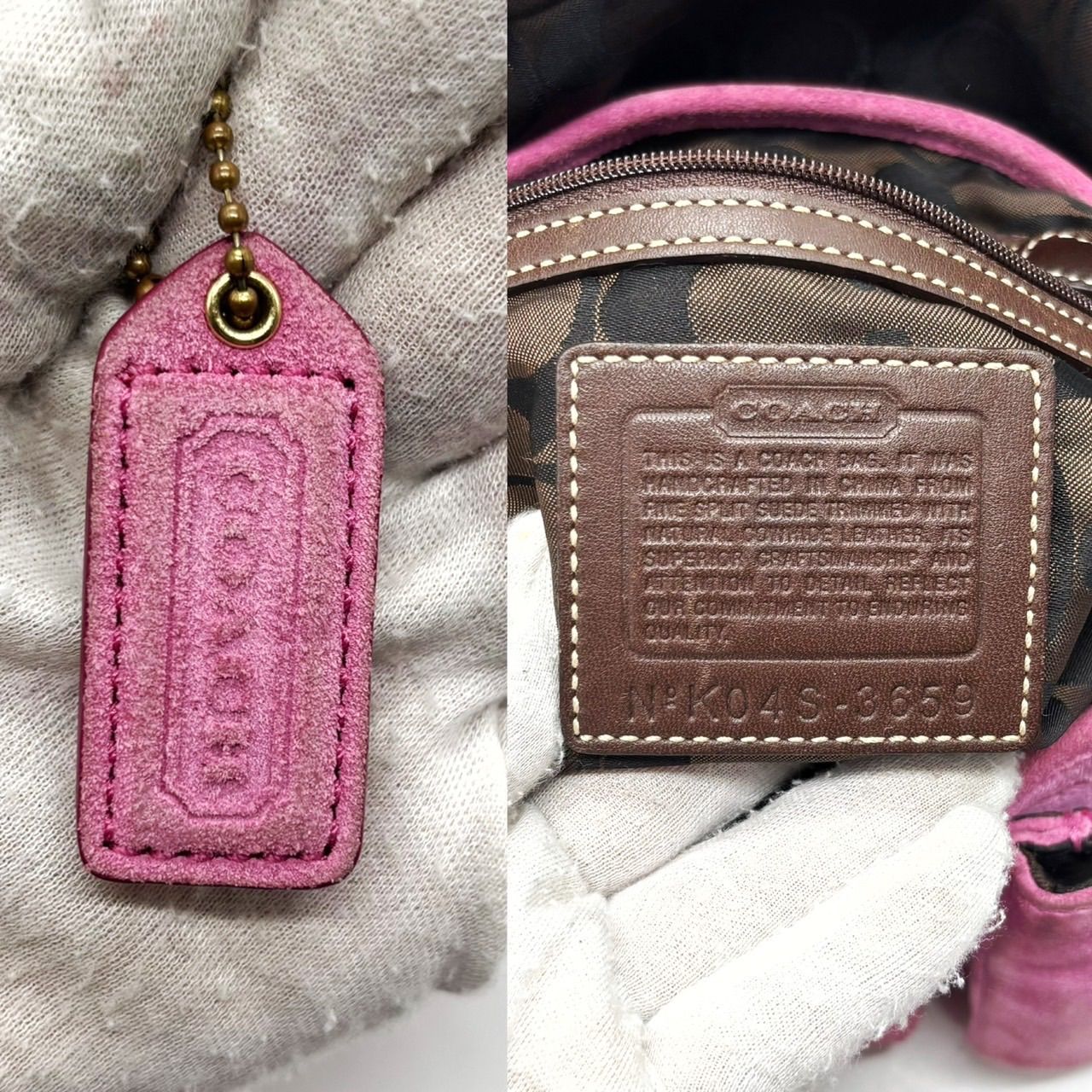 ✨美品✨ COACH Y2K soho signature pink canvas leather unisex